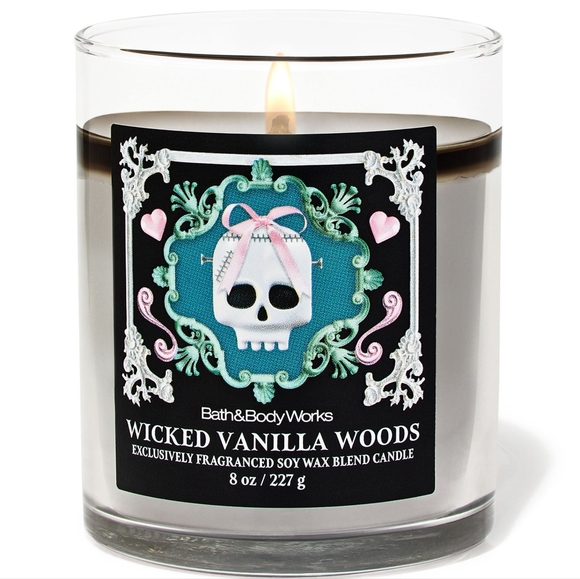 Bath & Body Works Wicked Vanilla Woods Summer 2025 Halloween Single Wick Candle - Picture 1 of 1